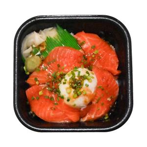 丼丸 サーモンユッケ丼 Salmon yukhoe rice bowl