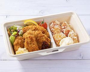 鶏竜田＆広島県産牡蠣フライと自家製やわらかひれかつセット