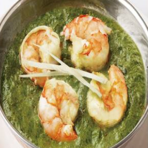 ほうれん草エビカレー Sag Prawn Curry