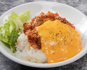 【チーズのせ】チーズたっぷりキーマカレー