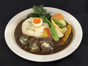 欧風黒バター国産牛ホホカレー(シングル、ごはん350g)