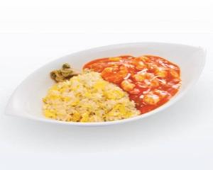 炒飯プレート(エビチリ＆玉子炒飯)Fried rice plate (shrimp chilli ＆ egg fried rice)