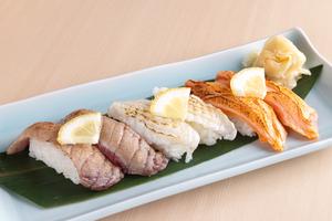 人気の炙り寿司3種 6貫