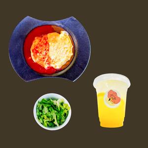 ケチャップオムライス+ミニサラダ+レモネード