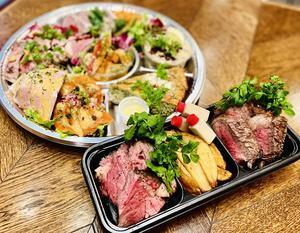 【29%OFF】肉ビストロのパーティセット ～オードブル盛り+ステーキ300g
