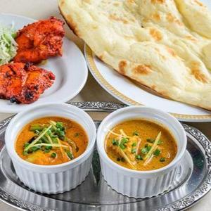 チキンティカ2個とセレクト2カレーとセレクト1ナンのお得セット【CHICKENTIKKA2 with 2CURRY、1NAAN Service Set】