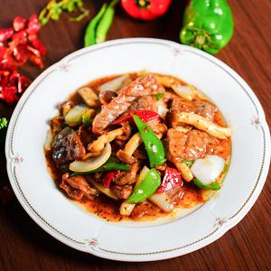 国産牛肉の黒胡椒炒め