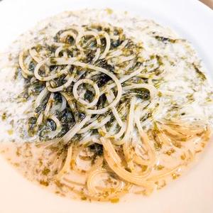 海苔と柚子胡椒のスパゲッティ