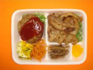 豚生姜焼き＆ハンバーグ弁当