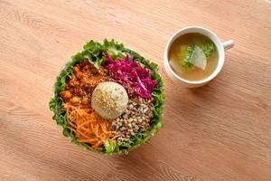 【ビーガン】オールベジタブルサラダボウル＆ヘルシー野菜スープセット