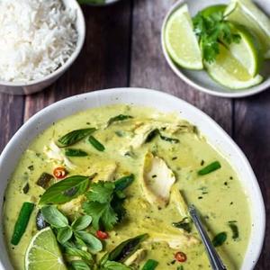 タイグリーンカレー ライス Thai green curry rice