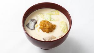 豆乳とホタテのとろーりみそポタージュ