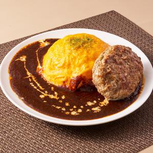 本格仕込みのデミグラスオムライス×ハンバーグ
