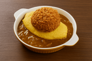 カレーオムライス&牛タンメンチカツ
