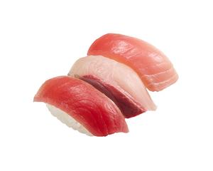 スシロー まぐろ+活〆はまち+中とろ