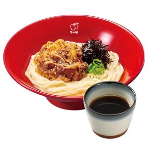 なか卯 冷やし牛肉つけうどん Cold Beef Udon w/ Dipping Sauce