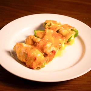 チーズたっぷりピーマンの肉巻き