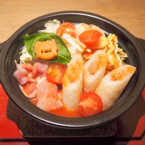 イタリアンきりたんぽ鍋+温泉卵
