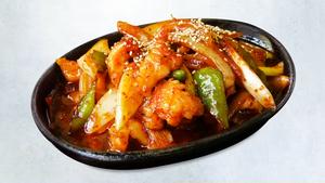 とろホルモン鉄板焼き