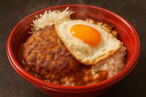 エッグハンバーグ丼 Egg Hamburg Bowl