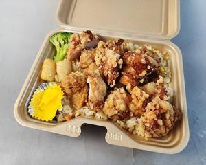 炒飯×とりの唐揚げ W