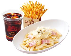 ファーストキッチン 濃厚クリームペンネ-パルメザンチーズ添え-セット