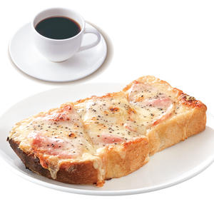 上島珈琲店人気No.5 3種チーズのクロックムッシュセット(レギュラーサイズドリンク付き)