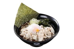 富士そば 豚肉と温泉玉子! 肉富士そば・うどん