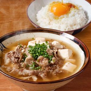 肉吸い 玉子かけごはん(大盛り)定食 (醤油・玉子)≪3093≫