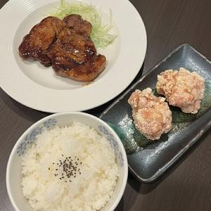 中国風トンテキ+唐揚げ定食