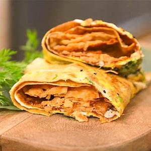 中華クレ一プ(レタス+卵+煎餅)