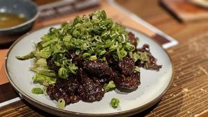 鹿肉のにんにく醤油焼き