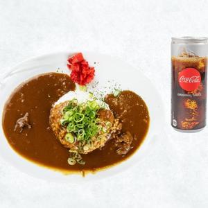 牛すじネギカレー+コカ・コーラ