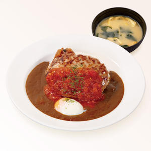 うまトマハンバーグ創業カレー(味噌汁付)