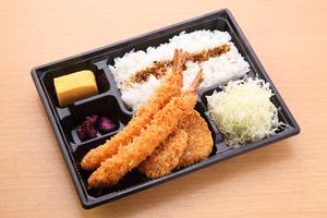 かつ麦 ヒレと海老フライ弁当