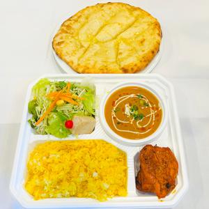 豪華・焼きたて蜂蜜チーズナン＆サフラン弁当/ Honey Cheese Naan ＆ saffron Bento
