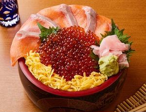 寿司屋が作るサーモンといくらの親子丼 Salmon ＆ Salmon Roe Rice Bowl