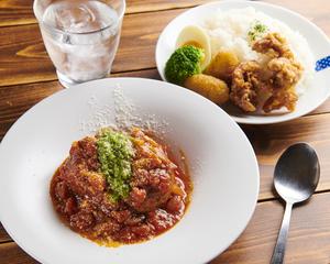 岩中豚100%煮込みハンバーグセット(トマト＆バジル)