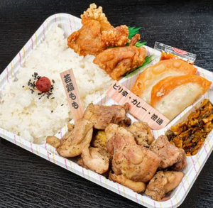 しお弁当、からあげ餃子付き