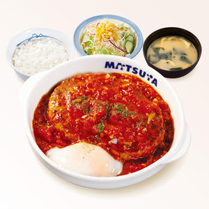 うまトマハンバーグ定食(味噌汁付)