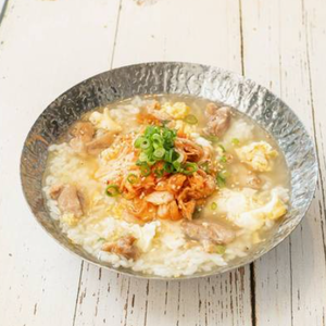 【ピリ辛】キムチ+鶏雑炊【spicy hot】Korean pickles + Japanese rice ＆ chicken porridge