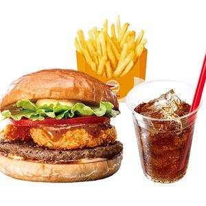 ゼッテリア ZETTERIA 【セット】アジアンガーリックシュリンプビーフバーガー Asian Garlic Shrimp & Beef Burger Set