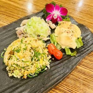 チャーシュー炒飯+エビマヨ(5匹)+選べる蒸し鶏