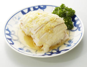 陳麻婆豆腐 蒸し鶏のジンジャーソース