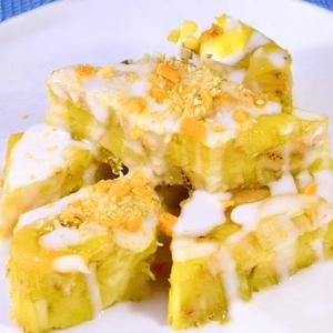 蒸しバナナケーキ