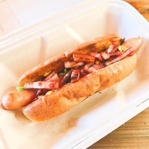 ホットドッグカリカリベーコントッピング