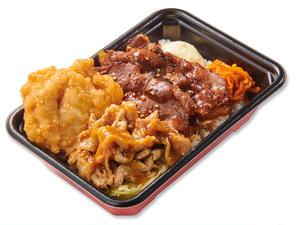 から揚げの天才 焼肉＆しょうが焼き＆から揚げ弁当