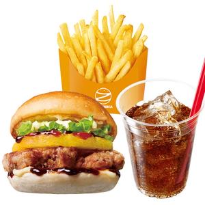 ゼッテリア ZETTERIA 【セット】BBQパインチキンバーガー BBQ Pineapple Chicken Burger Set