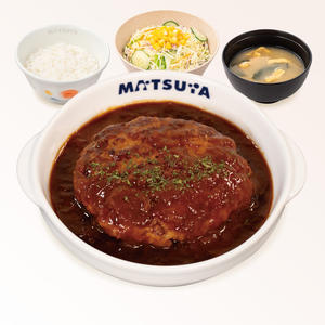 デミグラスソースハンバーグ定食(味噌汁付)