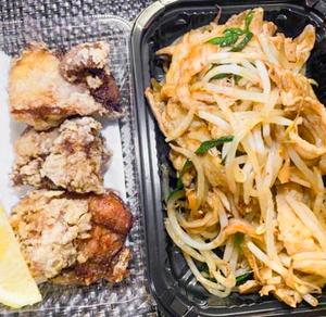 『W弁当』大満足豚キムチ＆唐揚げ3個弁当